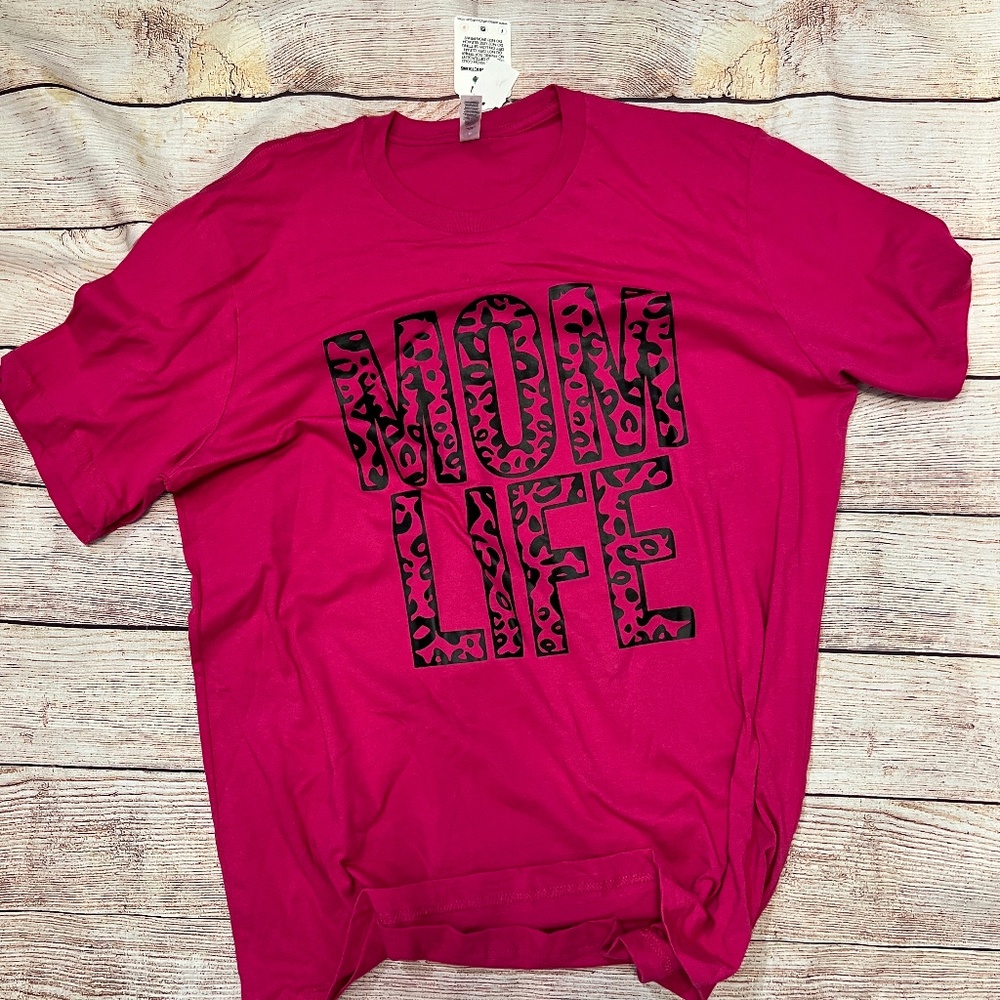 Leopard Print Mom Life T-Shirt